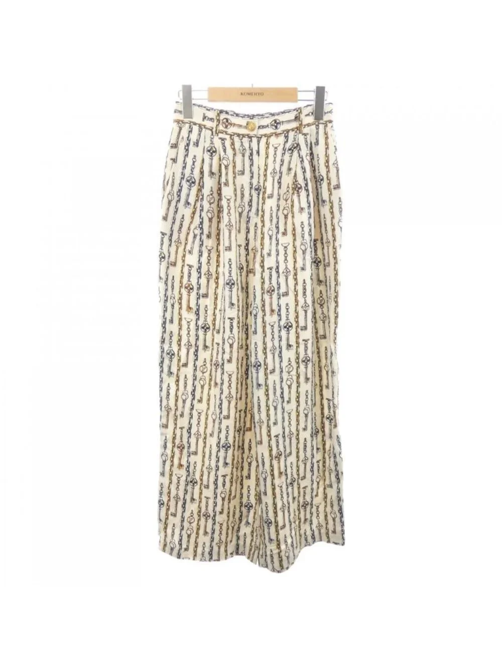 Louis Vuitton Chain Printed Wide Leg Pants